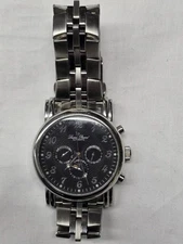 Lucien Piccard Automatic Chronograph 26570BK 42.5mm Men's Watch - WORKING!!!