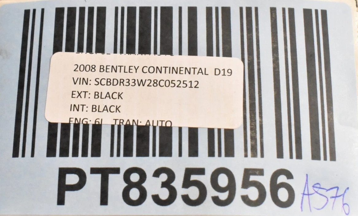 03-10 Bentley Continental GT Rear Right Side Door Panel Trim Cover Panel Oem