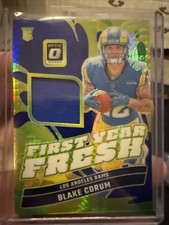 2024 Donruss Optic - First Year Fresh Blake Corum #FYF-BCM Blue Hyper Prizm (RC)
