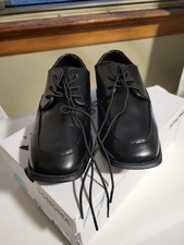 Sonoma Boys Size M Memory Foam Dress Shoes Black Lace Up