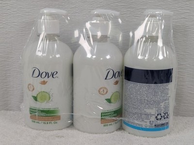 Dove - Cool Moisture Hydrating Shampoo - Cucumber Green Mint - 16.9 oz - 3 Pack