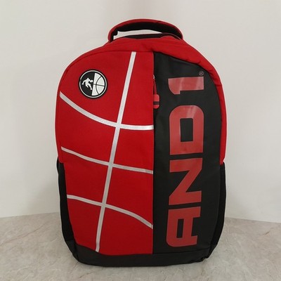 AND1 Boys 18'' Red Sports Backpack Basketball NEW