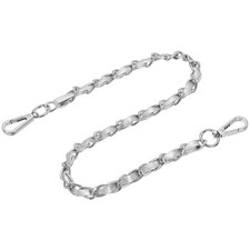 24" Purse Strap with Buckle for Shoulder and Cross Body Silver Silver 