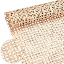 20.8" x3.28FT Natural Rattan Cane Webbing Roll, Rattan Rolls Hexagon Cane Web...