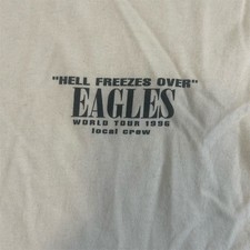 Vintage Eagles Tour Shirt Mens Gray XL "Hell Freezes Over" 1995 90s Staff Roadie