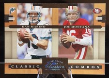 Dan Marino & Joe Montana Platinum /25 - 2008 Donruss Classic Combos CC-13