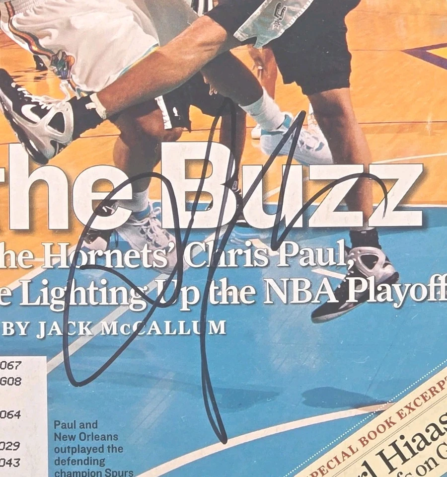 Revista completa Sports Illustrated 12 de mayo de 2008 portada firmada por Chris Paul certificado de autenticidad JSA Foto 3 de 4