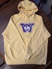 Washington Huskies Champion Reverse Weave Hoodie Rare Vintage UW Logo Size XL