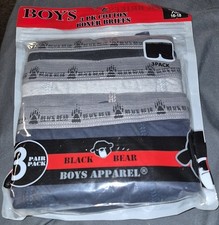 11 pair of Boy's XL 16-18 Black Bear Cotton Boxer Briefs new 