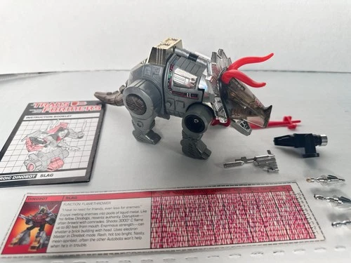 G1 Transformers Dinobot Slag Slug Vintage 100% Complete w/Accessories