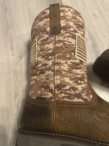 Ariat Workhog Patriot Steel Toe Work Boot Earth/Sand Camo Mens Size 13D - Picture 7 of 13