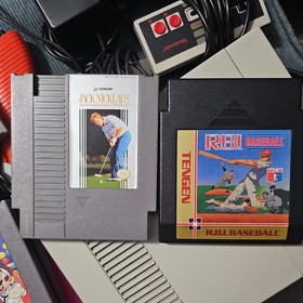Nintendo Entertainment NES Bundle 9 games game genie cleaner gun 2 controllers