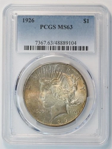1926 Peace Silver Dollar PCGS MS 63 $1 US Coin