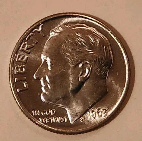 1963 P Roosevelt Dime Uncirculated 90% Silver