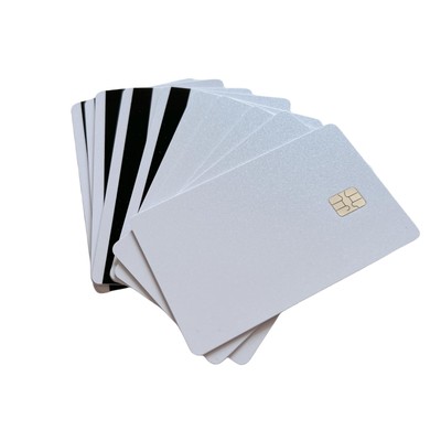 Customized SLE4442 Chip Pearl White Background Smart Contact IC Cards (NOT No...