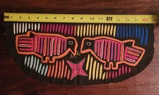 Mola Bird Panana Folk Art Hand Stitched