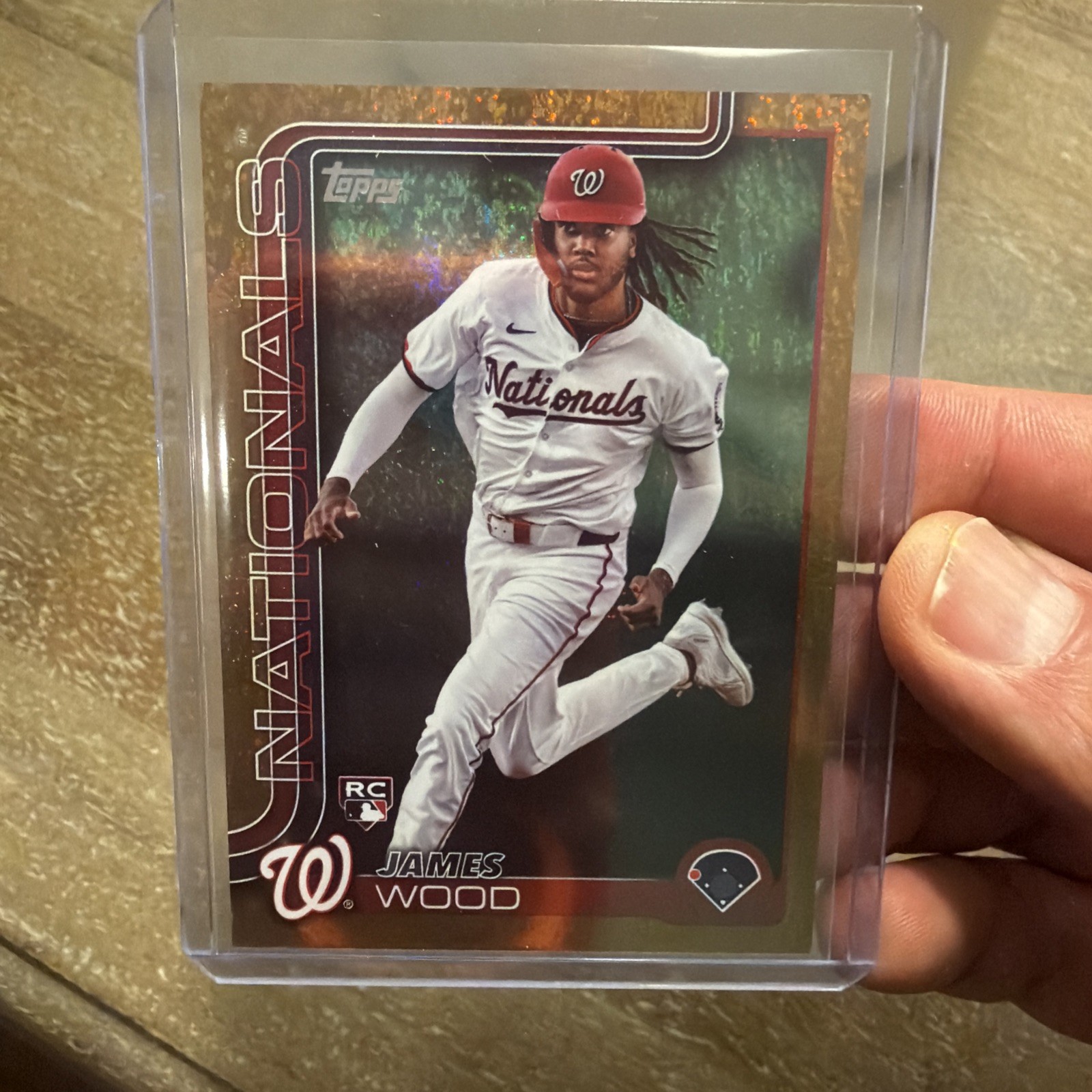 2025 Topps Series One James Wood Rookie (RC) /50 Gold Foil #181🔥📈Nationals
