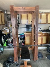 Cap Barbell Weight Plates + Man made Squat And Bench Rack