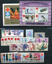 148751) Olympische Spiele 25 Marken und 2 Blocks ** aus 6 versch. L&auml;ndern