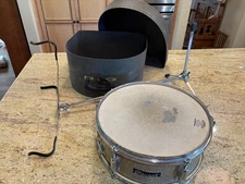 Vingate Stewart Snare drum 14” Silver Sparkle with Case and Stand