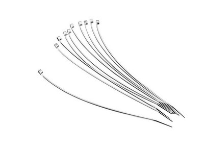 Chrome Cable Ties 10 x 8'' (20cm), Motorbike/Car Custom Finish