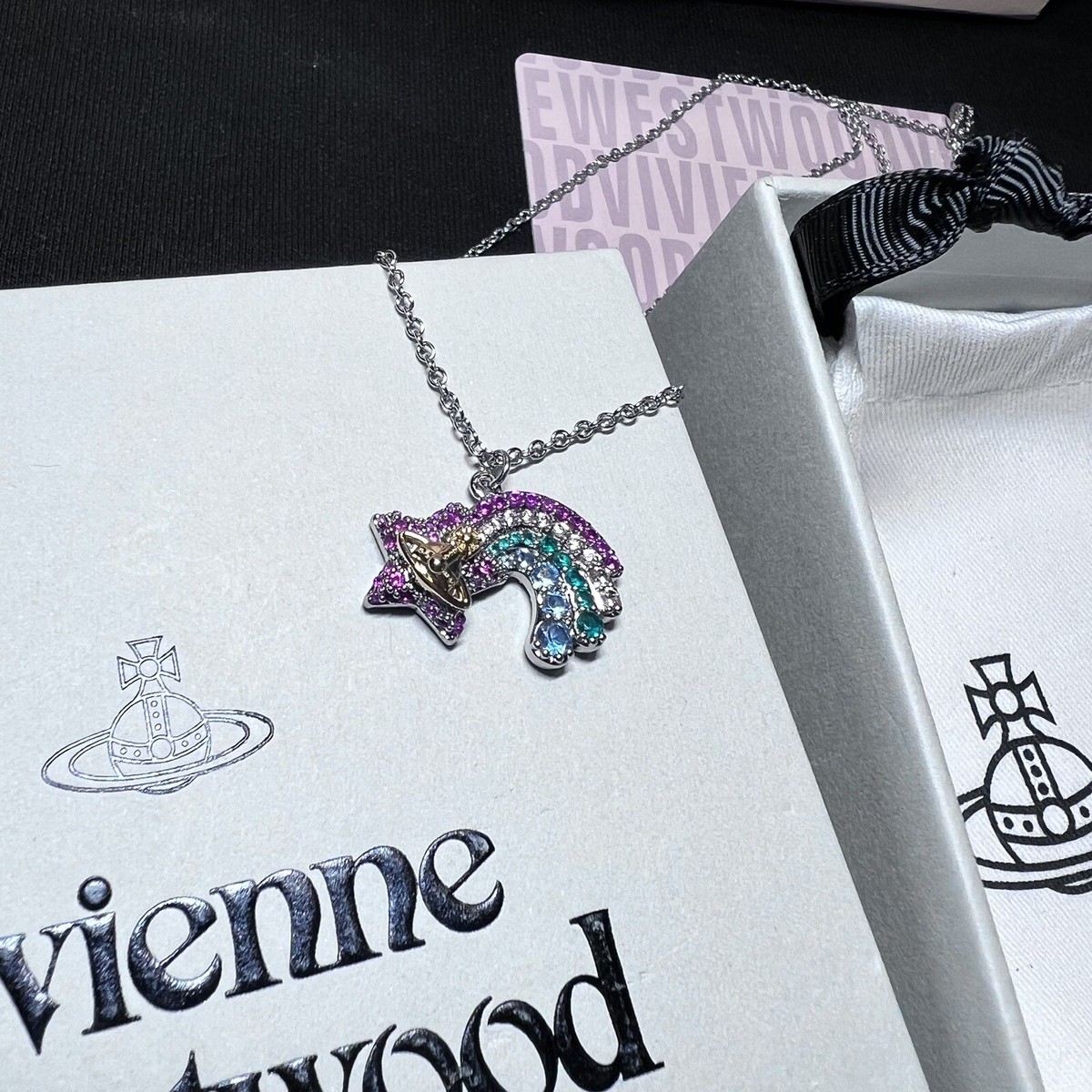 New～Vivienne Westwood Judy Rainbow Pendant Necklace～A45 | eBay