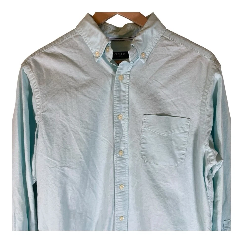 Daniel Cremieux Classics Mens Shirt M Medium Light Blue Casual Button Designer - Image 3 of 4