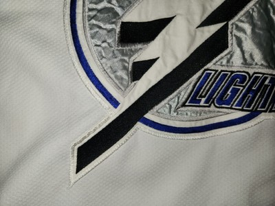 Maillot De Hockey Vintage CCM Tampa Bay Lightning Années 90 - Taille L, Blanc, Noir, Bleu