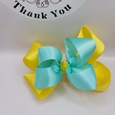 30% Off Sale Girl/Women Princess, Frilly, Fancy,Yellow & Mint Green (DS) Bow