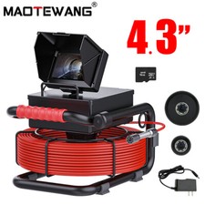 30M Sewer Camera 4.3" LCD Monitor HD Drain Pipe Inspection 17MM Camera 16GB DVR