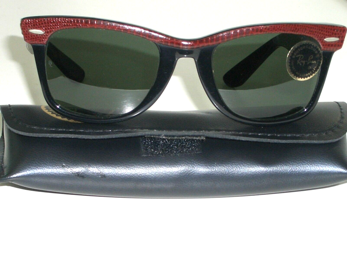 小物 B&L RAY-BAN WAYFARER MOSIC 80's 1980s B&L RAY BAN SPECIAL EDITION MULTICOLOR LEATHERS