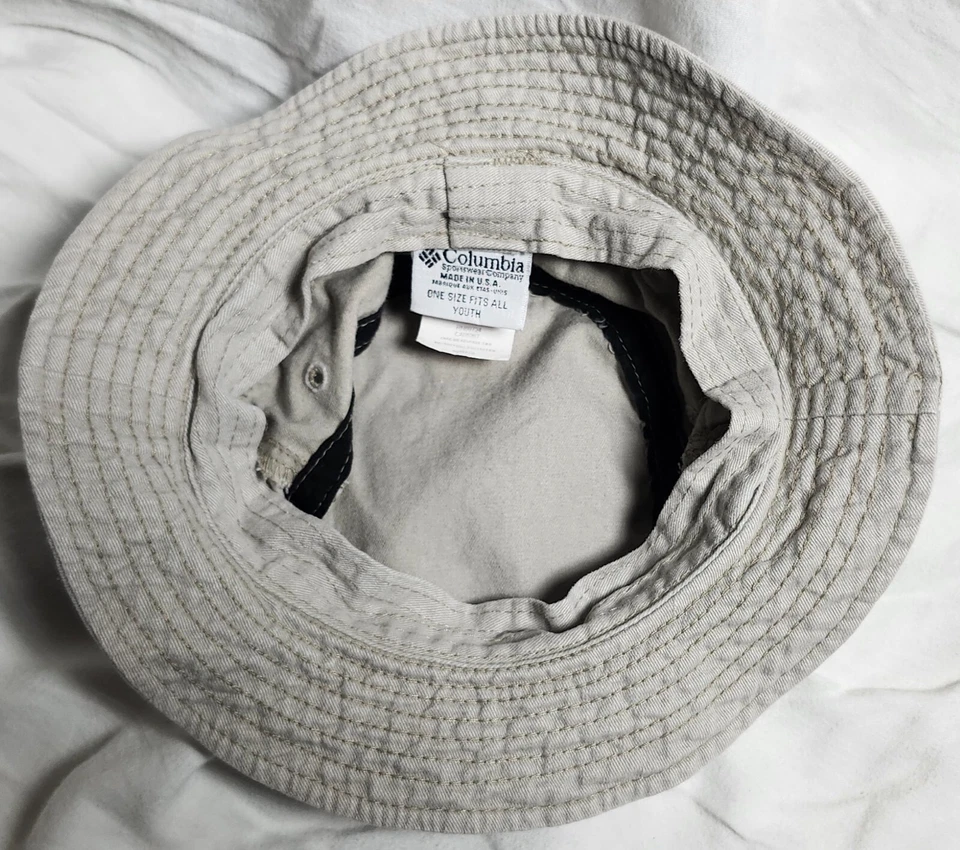 Columbia Sportswear Company Gris Sol Pesca Cubo Sombrero 100% Algodón TALLA JUVENIL Foto 4 de 4