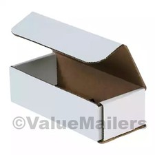 50 - 7x5x4 White Corrugated Shipping Mailer Packing Box Boxes