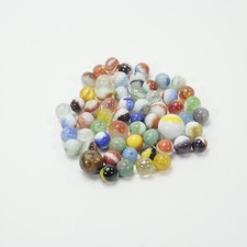 Lot of Mostly Vintage Marbles 50 Mixed Manufacturers Mixed Conditions and size 