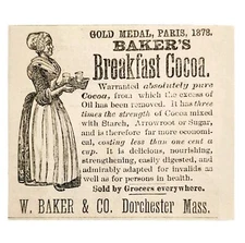 Walter Baker Breakfast Cocoa 1885 Advertisement Victorian Paris Expo ADBN1A16