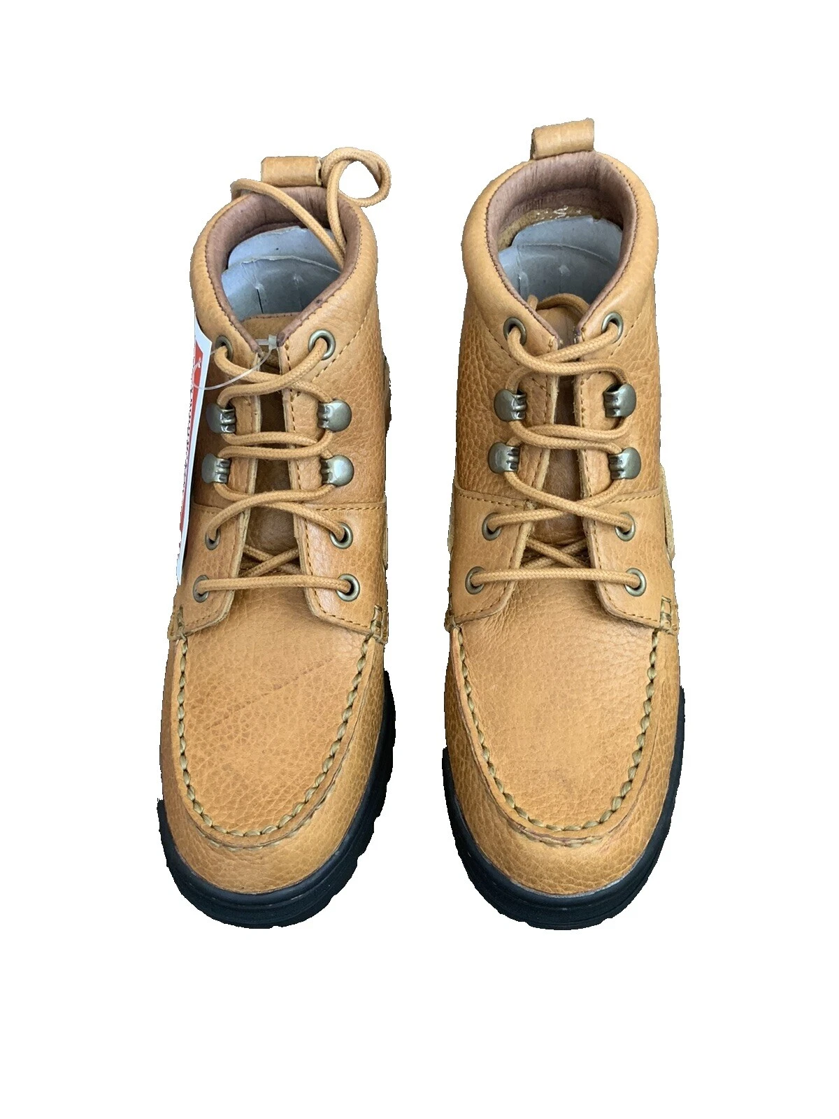 Cuero Superior Justin Boots con zapatos marrones para Niños