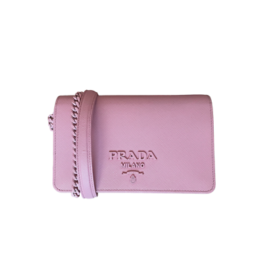 Prada 1BP019 Saffiano Lux Leather Mini Bag, Petal Pink | eBay