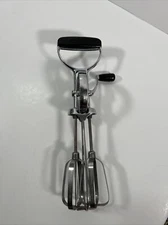 Vintage Ekco Best Stainless Steel Egg Beater Hand Crank Hand Mixer