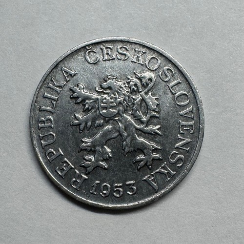 1953 Czechoslovakia 3 Halere - Beautiful Coin - #B-022-B