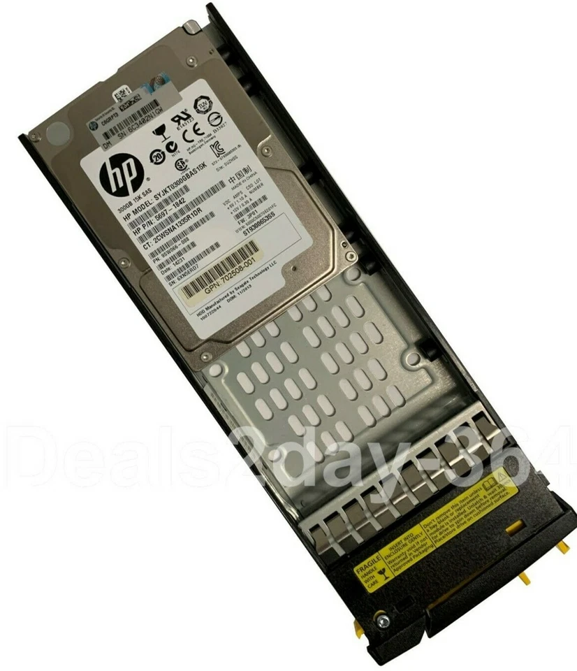 HP 300GB 15K RPM SAS 2.5 INCH SFF 6GB/S HARD DRIVE SYJKT0300GBAS15K LONG CADDY - Image 2 of 4