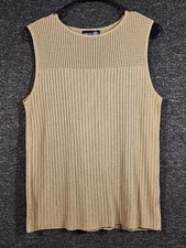 Venezia Jeans Women Sleeveless Vest Crew Neck Size 14/16