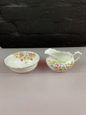 Royal Albert handbemalt Muster Nummer 1543 Milch Sahne 3,25'' Kanne & Zuckerdose