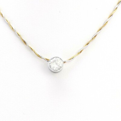 14k Gold natürlicher Diamant Anhänger Schlangenkette Halskette Einfassung fast 1ct 17in Neu
