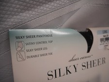 JCPENNEY PANTYHOSE SHEER CARESS SILKY SHEER CONTROL TOP LONG NAVY