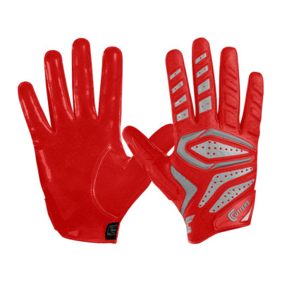 Cutters S651 Gamer 2.0 ,  Padded Receiver Handschuhe, rot, S, M
