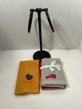 Double Ring Finger Towel Holder with 5 Holiday Finger Towels Christmas Fall