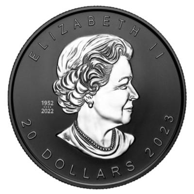   Canada $20 Dollars Super Incuse RHODIUM Silver 99.99% Maple Leaf Coin, 2023