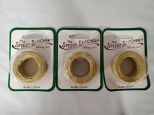 Speedy Stitcher BTH160 Fine Waxed Polyester Thread, Lot Of 3 Pkg, 30 Yards Each 