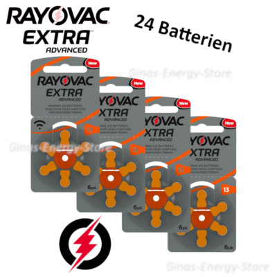 24 Rayovac Extra Advanced AU 13 Hörgeräte Batterien Hörgerät Batterie Typ Nr. 13