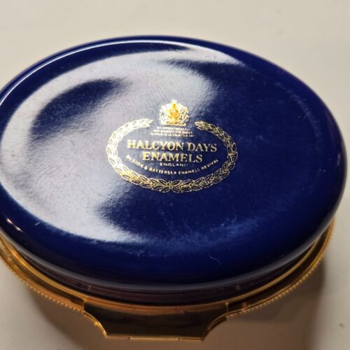 Halcyon Days Enamel Trinket Box Sulgrave Manor George Washington Home - Picture 3 of 5
